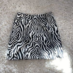 Zebra print skirt